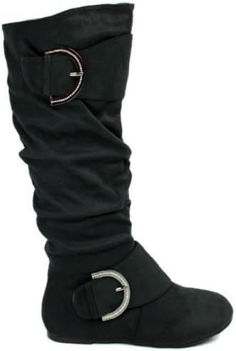 Ruby Women Franca Buckle Rhinestone Boots 6