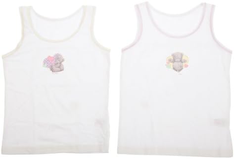 Me2you Girls Tatty Teddy Sleeveless Cotton Vests (Pack Of 2)