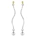 18K Gold & Sterling Silver Sunburst Earrings