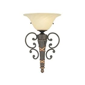 Thomas Lighting M4125-40 Reed and Ribbon - One Light Wall Sconce, Burnished Umber Finish