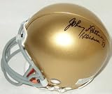 Johnny Lattner Signed Notre Dame Riddell Replica Mini Helmet