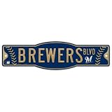 MILWAUKEE BREWERS OFFICIAL 4"X17" STREET SIGN