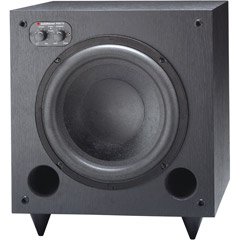 AudioSource PSW110 10-Inch 125-Watt Powered Subwoofer (Black Oak Wood Textured)