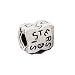 Antique Silver Plated (012) Charm With Hearts and Sisters Stampted on, will fit Pandora/Troll/Chamilia Style Charm Bracelets
