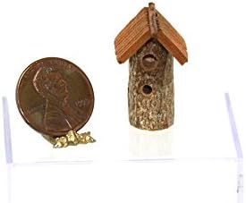 Dollhouse Miniature Small Rustic Log Birdhouse by Sir Thomas Thumb
