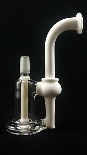 White Recycler Oil Rig Glass Hookah