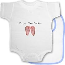 Toe Sucker Bib and Onesie
