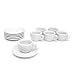 Kitchen & Housewares : Nuova Point Sorrento White 6-piece Espresso Cup & Saucer Set