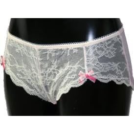 Katie Price Hipster Short Cream Lace Overlay Size 18