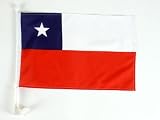 CAR FLAG: Chile, 12" x 18" High Quality Polyester Car Flag