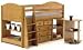 FURNITURE IMPORTS PINE MIDSLEEPER CABIN BED, WITH CHEST OF DRAWERS, PULL OUT DESK AND BOOKCASE