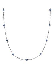 Fancy Blue Diamonds by The Yard Necklace 14k White Gold (0.50ct)