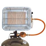 Produkt-Bild: Gas-tec 31002 Infrarot Gasstrahler 4,2 kW mit Regler und Schlauch, Piezzoz&uuml;ndung