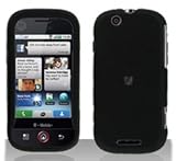 Motorola CLIQ MB200 Black Rubber Feel Hard Case Cover w/Belt Clip