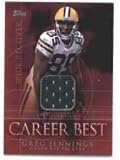 2009 Topps Career Best Jerseys Platinum #GJ Greg Jennings - Green Bay Packers (Piece of Authentic Jersey - Serial # to 99)(Football Cards)