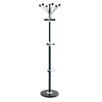 Albor [89510] Coat, Hat & Umbrella Stand in Black Metal & Chrome