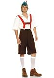 4PC German Beer Lederhosen Men's Holiday Party Costume