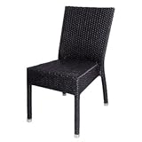 Bolero Wicker Side Chair Colour: Dark grey. Pack Qty 4.