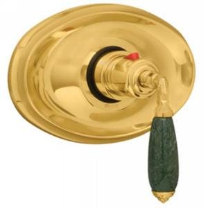Phylrich TH338FTO_015 - Valencia 3/4 Inch Thermostat, Trim Only Green Marble Lever Handles