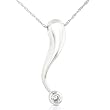 Diamond Teardrop Pendant in 14k White Gold (HI/SI2-I1)