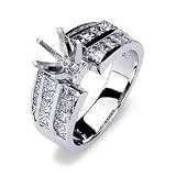 Anna 14k White Diamond Ring (30 Princesses = 1.35)