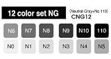 Copic ORIGINAL Markers 12 color set NG - Neutral Greys