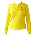 NEW Ladies Ralph Lauren Skinny Long Sleeve Polo Shirt Lemon Yellow