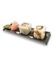 Rosseto Liteware Party Dishes Set of 50 Triplet Style Serving Plates, White