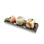 Rosseto Liteware Party Dishes Set of 50 Triplet Style Serving Plates, Clear