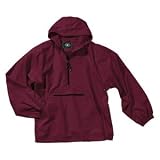 Men's Pack-N-Go Pullover Rain Jacket, Maroon
