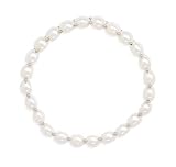Cultured Freshwater Button Pearl Stretch Bracelet