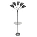 5-Arm Floor Lamp with Table - Black