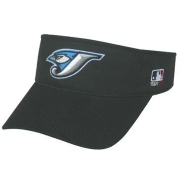 MLB ADULT Toronto BLUE JAYS Home BLACK VISOR Adjustable Velcro TWILL