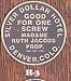 Silver Dallas Hotel Solid Brass Brothel Token