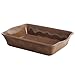 Rachael Ray Cucina Stoneware 9-Inch x 13-Inch Rectangular Baker, Mushroom Brown