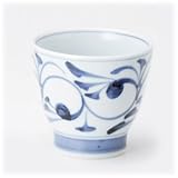 【有田焼 湯呑】 呉須唐草 湯呑（大） 5個組