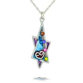 Heart and Star of David Necklace #0288PU
