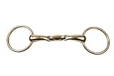 JP KORSTEEL Gold Oval Link Loose Ring Snaffle Bit