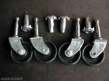 4 x Divan Bed Castors With Fixing Bolts by New World Furnishings