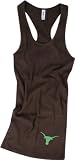 Texas Longhorns Brown Racerback Tank Tops