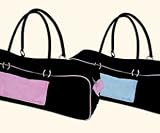 Wai Lana Urban Yoga Bag Black With Pink Trim, Carrying Bags, Yoga, Yoga & Pilates