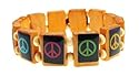 Armband Peace bunt neon