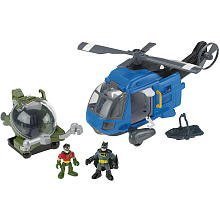 Fisher Price Imaginext Batman Helicopter Vehicle Gift Set with Batman and Robin Figures