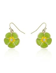 Apple Green Floral Meadow Earrings