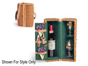 Picnic Time Bacchus Insulated Wine Tote, with Service for 2, Hunter Green