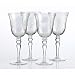 CUT LUSTER GREEN GOBLETS - GREEN GLASS WATER GOBLETS, CUT LUSTER COLLECTION, SET OF 4