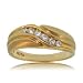 14K Yellow Gold Mens Diamond Ring Wedding Band -1/4CTTW