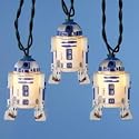 Kurt S. Adler 10-Light Star Wars Plastic R2D2 Light Set, 30-Inch Lead Wire and 12-Inch Spacing.