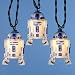 Kurt S. Adler 10-Light Star Wars Plastic R2D2 Light Set, 30-Inch Lead Wire and 12-Inch Spacing.