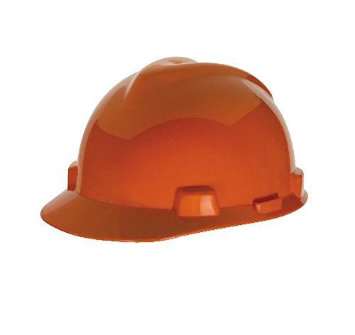 MSA 475361 V-Gard Slotted Protective Cap with Fas-Trac Suspension, Standard, Orange